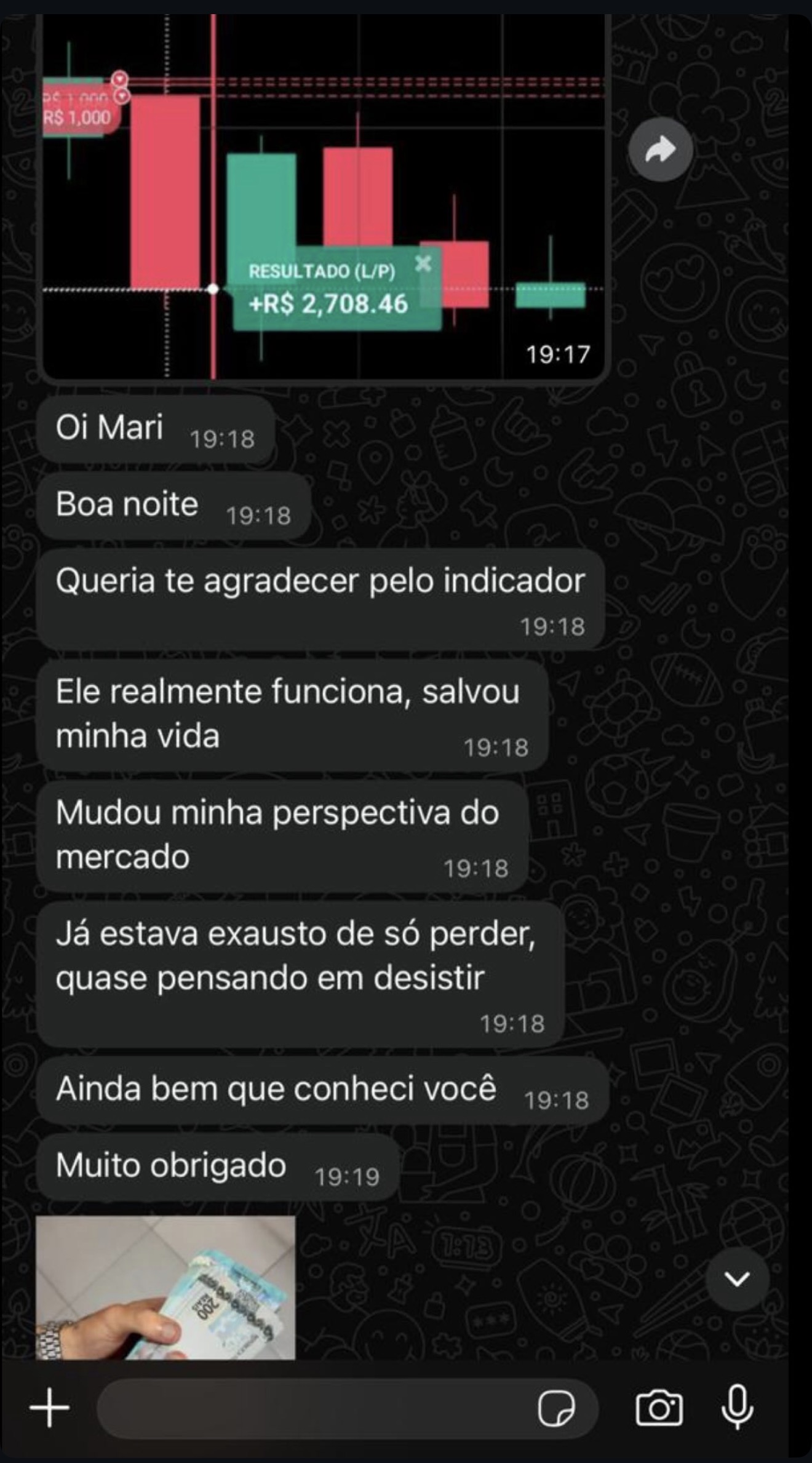 Depoimento de aluno da Mari Trader 1